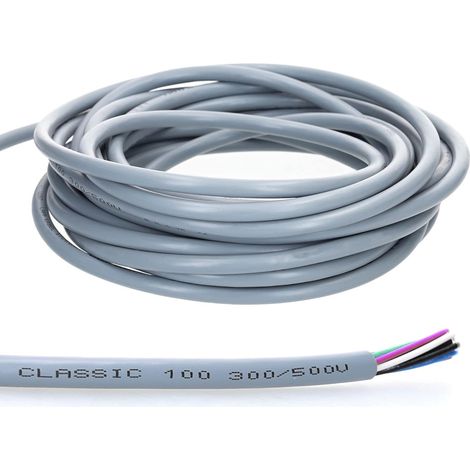 10 Meter Lapp 00101234 Ölflex Classic 100 Steuerleitung 4x0,5 mm² ohne grün-gelben Schutzleiter I Kabel 4 adrig I Farbcodierte PVC Leitung 4 adrig