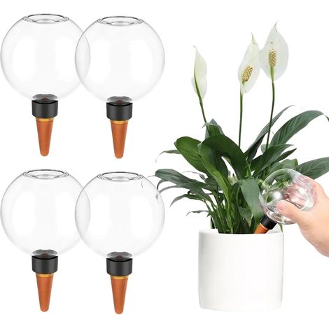 Set mit 4 Terrakotta-Bewässerungsspitzen – Automatische Bewässerungskugeln für Pflanzen, Tropfbewässerungssystem (1/5)