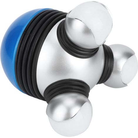 Mini-tragbares Handmassagegerät mit Vibrationsfunktion und LED-Licht zur Schmerzlinderung in Kopf, Nacken und Beinen (Blau) (1/5)