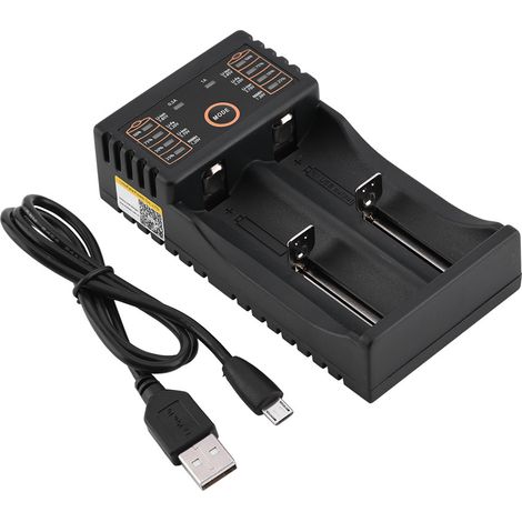 Liitokala Lii-202 USB-Ladegerät für 18650, 18490, 18350, 17670, 17500, 16340 Akkus (RCR123) – Universal-Ladegerät (1/5)
