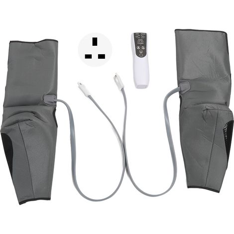 Lot de 3 modes&3 niveaux compression pour masser jambes et pieds avec chaleur, circulation améliorée, récupération, prise UK 100-240V. (1/5)