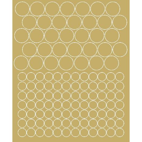 Pegatinas para casco de bicicleta con lunares, pegatinas para ruedas, 119 unidades, color oro mate.