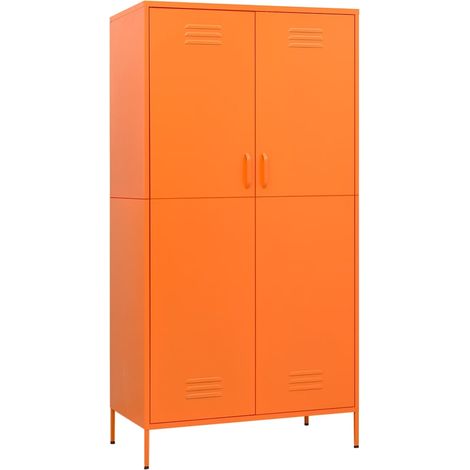 Maison Exclusive - Armadio Arancione 90x50x180 cm in Acciaio