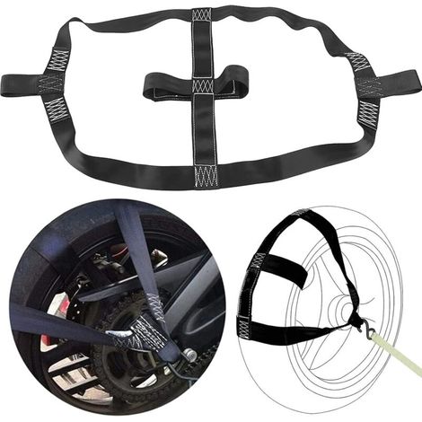 Sangle Remorque Moto, Sangle Universelle pour Roue Arrière de Transport et Arrimage (1/5)