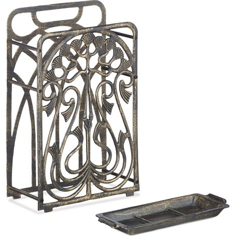 Paragüero vintage de aluminio fundido retro antiguo recolector de agua vintage 48,5 bronce 130002222 (1/4)