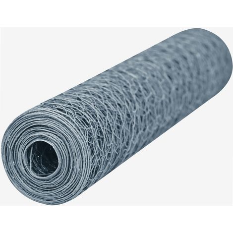 Werka Pro – Grillage rigide galvanisé mailles hexagonales 25 mm – Dimensions 0,5 x 2,5 m – Acier galvanisé résistant à la corrosion – Rouleau