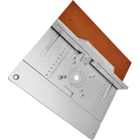 Decdeal Ensemble de 2 plaques d'insertion de table de routeur en alliage d'aluminium, planche à rabat pour fraisage du bois, Machine de découpage, outil auxiliaire de gravure, bancs de travail du bois