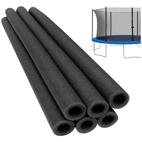88cm Manchons en Mousse pour Poteau De Trampoline 6 Pièces Tubes Mousses Protection Trampolines Antidérapants Et Résistants Aux Intempéries Noir - (1/5)