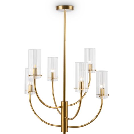 Suspension glamour cristal Maytoni Arco Ø61 laiton 6L (1/4)