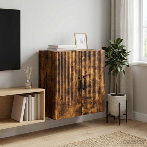 vidaXL Mobiletto a muro Rovere Fumo 59 x 31 x 60 cm (1/5)