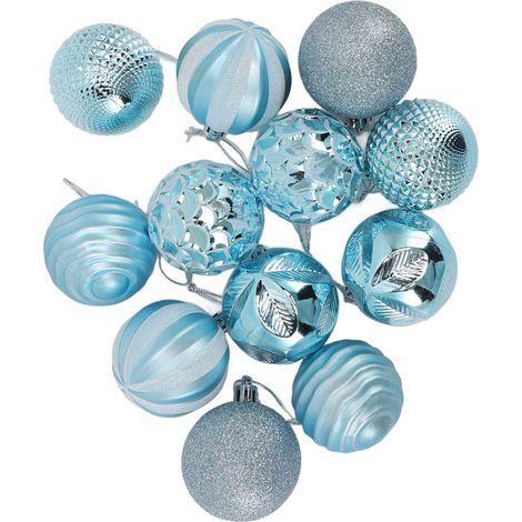 Boules de Noël, décorations pour sapin de Noël, fêtes de famille, dîners au jardin, fêtes d'anniversaire, bleu