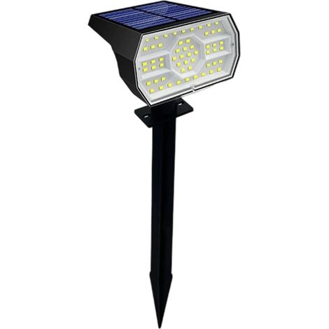 Conjunto de focos solares, 56 LED, luz blanca fría, IP65, para jardín y entrada de vehículos. (1/5)