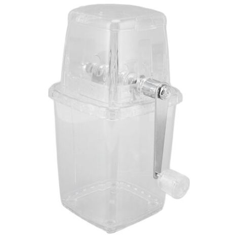 Eosnow Broyeur à glace manuel multifonctionnel, transparent, antirouille, pour la cuisine domestique, Transparent (1/4)