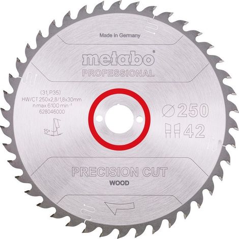 Metabo 628051000 Hoja sierra Metal duro HW CT Precision Cut 300x30 mm Dientes 48 DI (1/4)