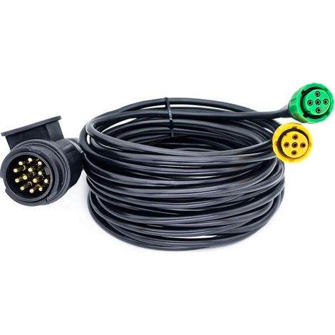 5M Kit Faisceau Prise de Remorque à 13 Broches vers Double Prise à Baïonnette à 5 Broches pour Feux de Remorque à 13 Pin - 12V 24V Universel - Brancher et Jouer (1/4)