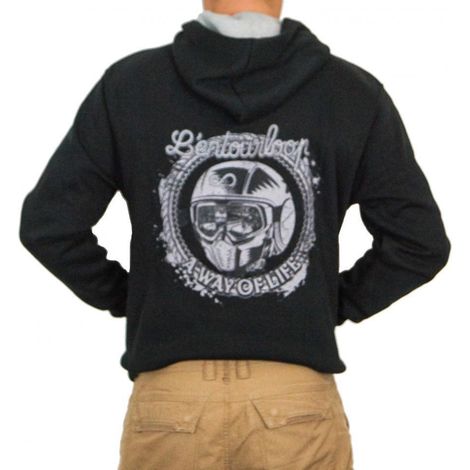 Sweat capuche pour moto Homme L'entourloop Mask Noir taille XXL (1/2)