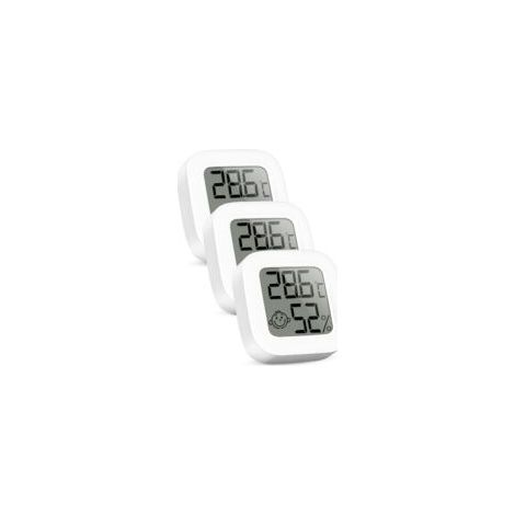 Mini-LCD-Digitalthermometer – Thermometer und Hygrometer für Innenräume, Thermo-Hygrometer, Luftbefeuchter für Babyzimmer, Wohnzimmer, Büro, Gewächshaus, Weinkeller, 3er-Pack – Crezuo