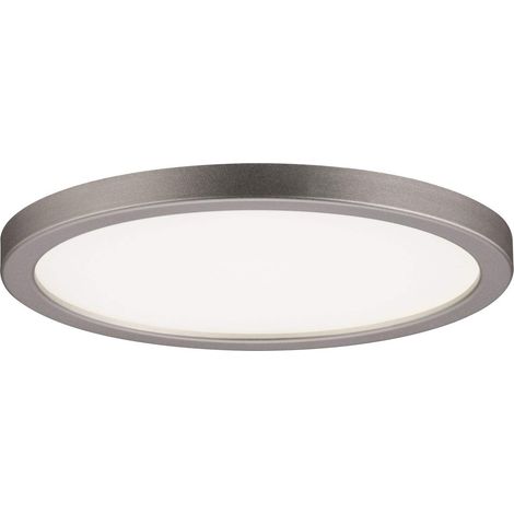 Areo Panneau LED rond avec 1 x 8 W Nickel mat Plafonnier en plastique 3000 K (1/5)