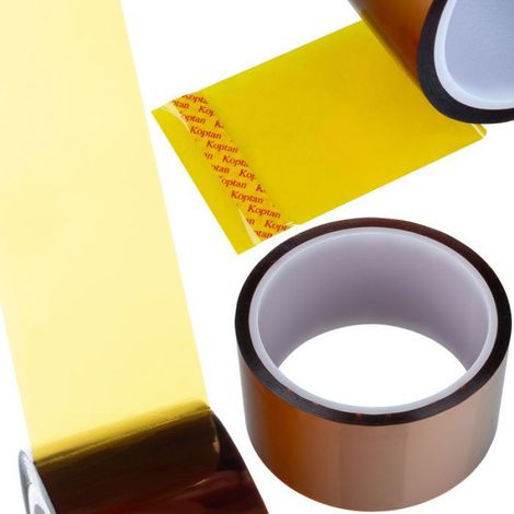 Ruban Kapton - 100 mm x 0,05 mm x 30 m - Résistant à 240 °C - Pour Réparation Électronique - 1 pièce (1/5)