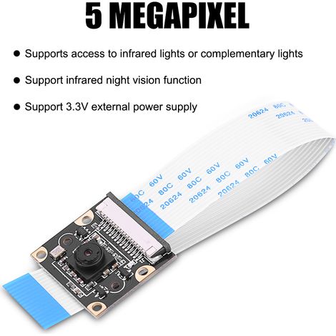 Module caméra infrarouge nocturne General OV5647, capteur 5 mégapixels pour Raspberry Pi (1/5)