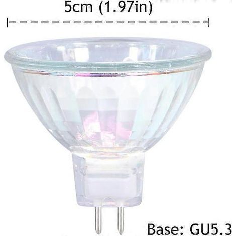 Ampoules halogènes MR16 35 W 12 V, culot GU5.3, spots pour plafonnier, dimmables, angle de faisceau de 36°, blanc chaud 3000 K, culot à 2 broches, lot de 6 (1/3)