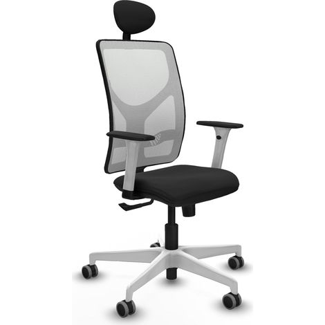 Sedia da ufficio piqueras y crespo Motilla bianco mesh e pelle (1/2)
