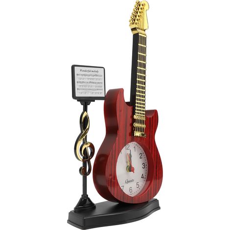 Réveil en forme de violon design original horloge créative déco maison salon bureau cadeau 2167B hauteur 24 cm (1/5)