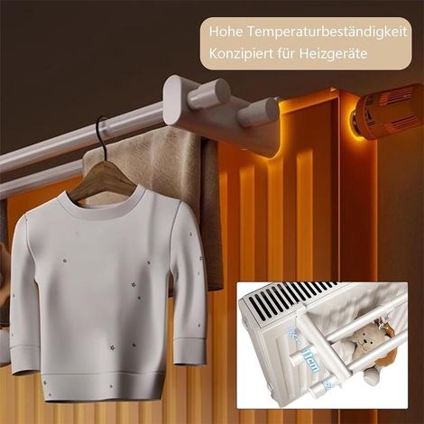 Porte-serviettes radiateur 70 cm blanc, sèche-serviettes salle de bain murale, support chauffant élégant pour serviettes avec structure pratique et décoration intérieure (1/5)