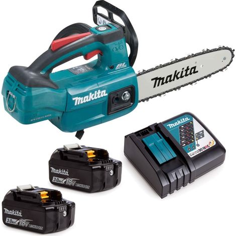 Makita DUC254RFE 18v LXT Cordless Brushless 25cm Chainsaw Top Handle 2 x 3.0ah