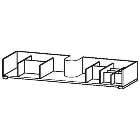 Sistema d'arredo Duravit per mobili di larghezza 1200 mm, con foro per sifone incluso, Colore (anteriore/corpo): Noce massello - UV993607777 (1/2)