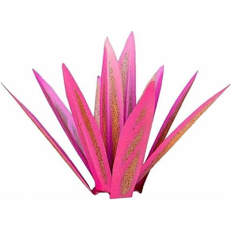 Sculpture antique en métal d'agave agave fer art agave sculpture statue jardin jardin art décoration ornements rose 27cm meubles de jardin
