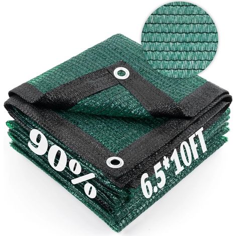 Toile de protection solaire à 90 % en maille avec œillets pour la protection des plantes, 2 x 3 m, idéale pour terrasse, toit, pergola de jardin, serre, voiture, grange, niche pour chien. (1/5)