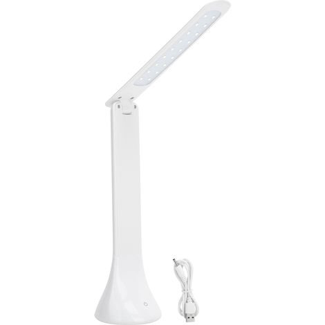 Lampe De Bureau - LED Portable Sans Fil - Batterie Intégrée 4 V 600 mAh - 3 Niveaux De Luminosité Tactile - Blanc - 1 Pièce