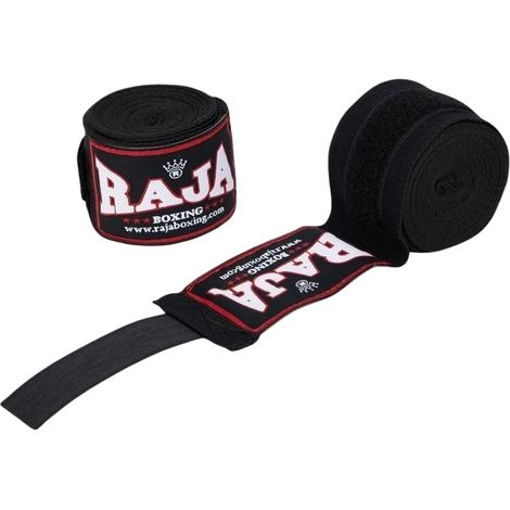Vendas de boxeo Raja negras de 4,5 m (1/2)