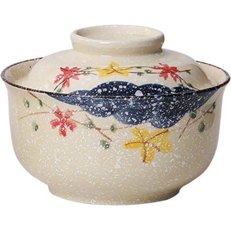 Bol à ramen en céramique avec couvercle,Bol de Nouilles Instantanées,Bol Japonais,Bol Ramen en Porcelaine,Bols à Style B SALADIER (1/5)