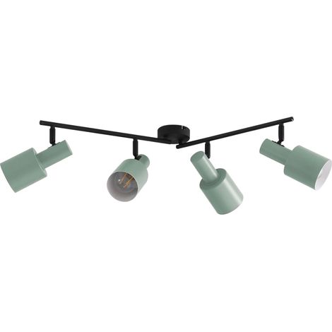 [NEUWERTIG] B-Ware Lindby Deckenstrahler Ovelia LED Strahler 4-flammig dimmbar grün schwarz 80cm