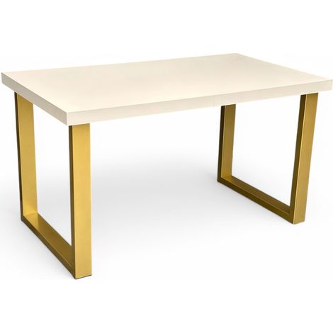 Ausziehbarer Esstisch KASCHMIR mit goldenen Beinen 80x140 bis 240 cm (1/5)