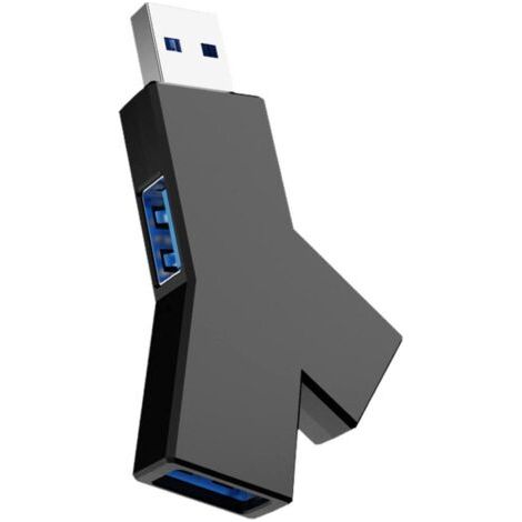 BUNTHAUS Hub USB 3.0 3 ports : 1 USB3.0 + 2 USB2.0, station d'accueil compatible avec Macbook, PC, Laptop, souris, clavier, clés USB, disque dur mobile. (1/5)