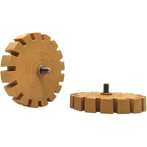 Disque de polissage pneumatique en caoutchouc pour voiture, 4 pouces, pour enlever la peinture et nettoyer la surface. (1/4)