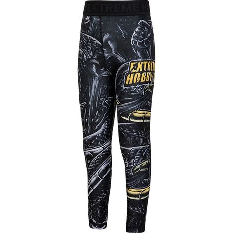 Schwarze Sportleggings für Kinder, Modell Bone Crusher 164