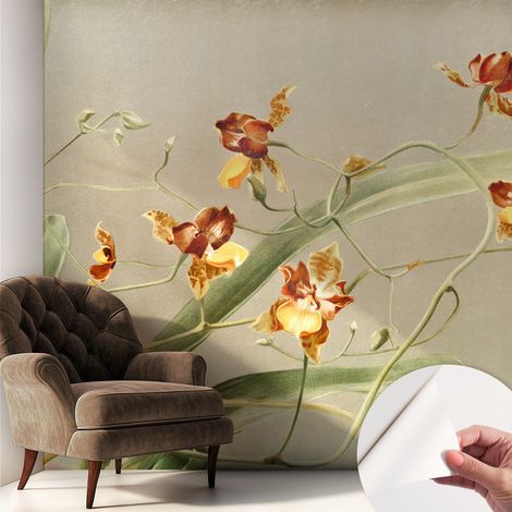 Fotomurale adesivo stickers - per camera da letto - per corridoio - decorazione casa moderna Orchidee classiche 250x250 cm (1/5)