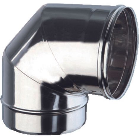 Codo de pared simple con codo de 87° diámetro mf 80 acero inoxidable AISI 316L