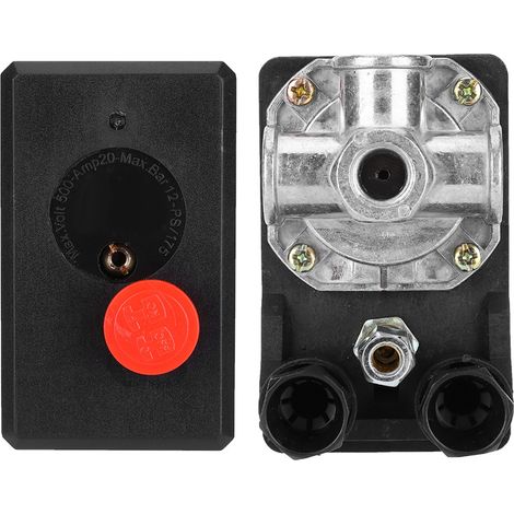 Pressostat automatique noir vertical triphasé 4 voies 380 V 8 kg, filetage G1/4 po (1/5)