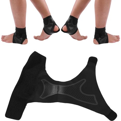 Attelle de soutien de cheville respirante avec sangle stabilisatrice pour le sport, le fitness et l'équitation (taille S, 1 paire) (1/5)