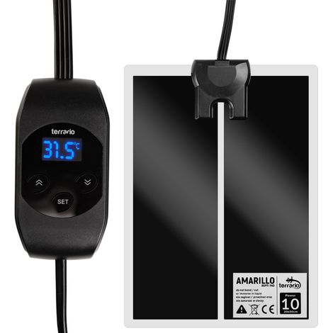 Tapis chauffant pour terrarium, thermostat LCD pour reptiles, fonction mémoire, 10 W (1/5)
