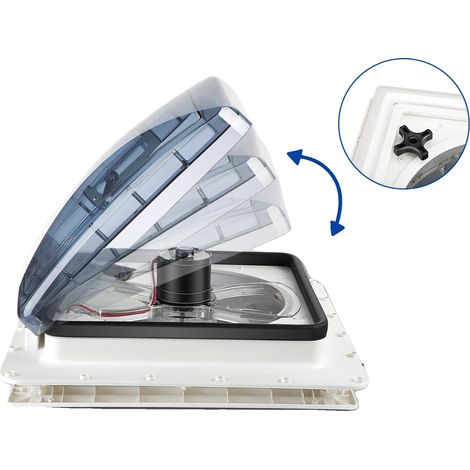 Ventilatore per camper, funzionamento a 3 velocità, flusso d'aria bidirezionale, 3 velocità manuale (1/2)