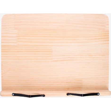 Support-livre multifonction en bois réglable pour ordinateur portable, tablette et livre, pince métallique incluse, 30x20cm (11,8x7,9 pouces) (1/5)