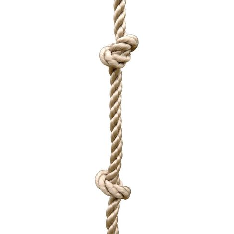 Trigano – Corde à nœuds pour portiques 3-3,50 m – Longueur 3,15 m – Matériau polypropylène traité anti-UV – 8 nœuds avec anneaux métal
