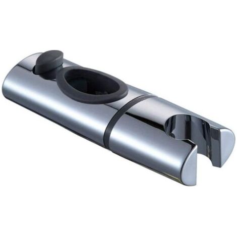 Sollbry Support de pommeau de douche en ABS chromé Support de douche Clip sur barre de douche Support de douche à main Rotation à 360 ° pour salle de bain ovale(3015mm)