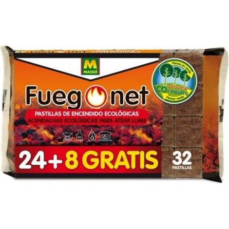Pastillas de Encendido Ecológicas FUEGONET para barbacoas y